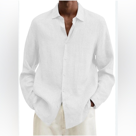 Baird McNutt White Button-Up Shirt 100%Linen - Picture 1 of 13
